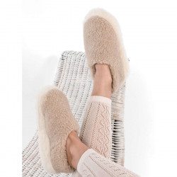 Alwero Beige Wool Siberian Slippers
