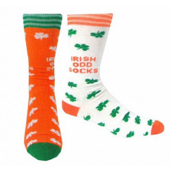 Chaussettes Dépareillées Orange et Blanc