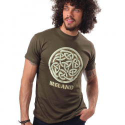 T-Shirt Nœud Celtique Ireland Kaki